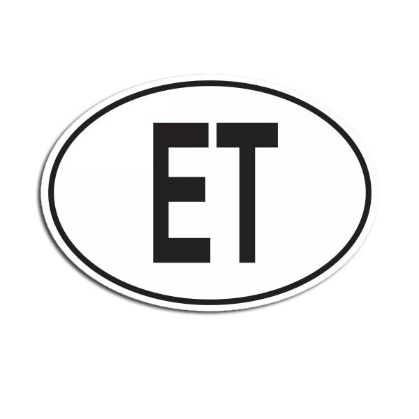 ET Egypt Country Code Oval Sticker Decal