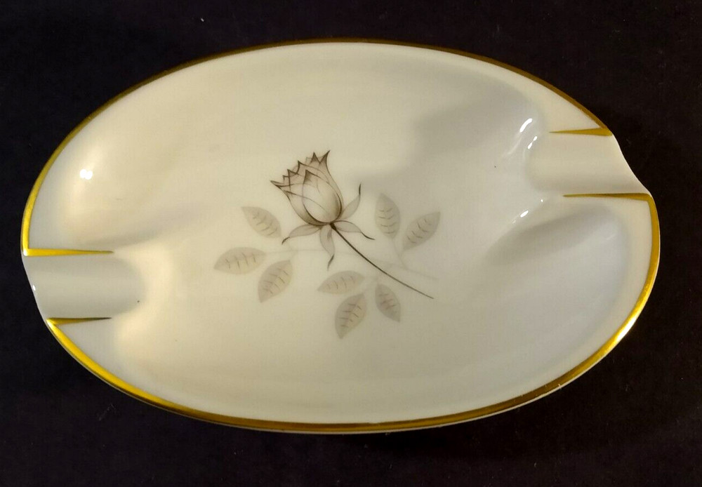 Rosenthal Rose theme oval ashtray