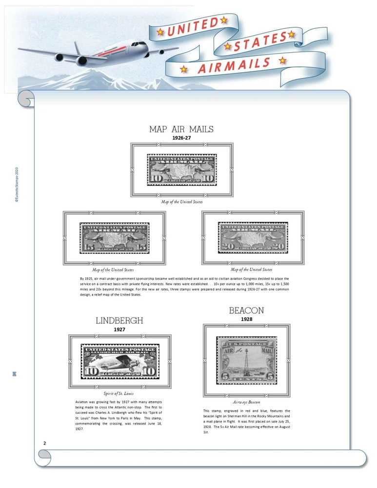 U.S. Airmail Stamp Supplement 1918 - 2012 (White Ace Alternative)