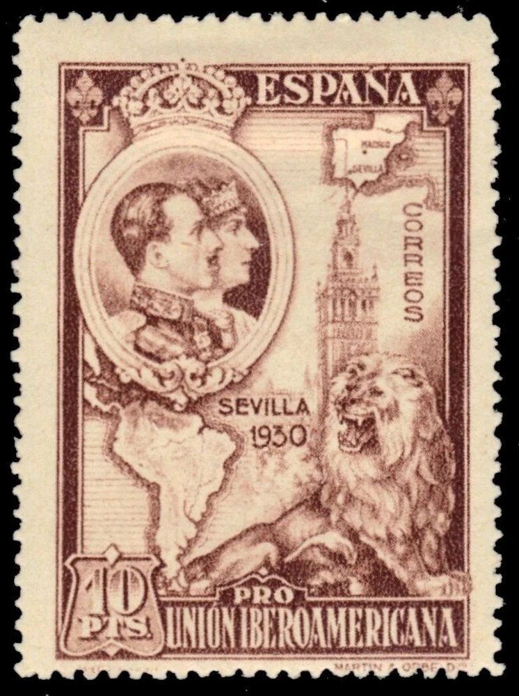 Spain,  #447 Sevilla, 1930, MNH