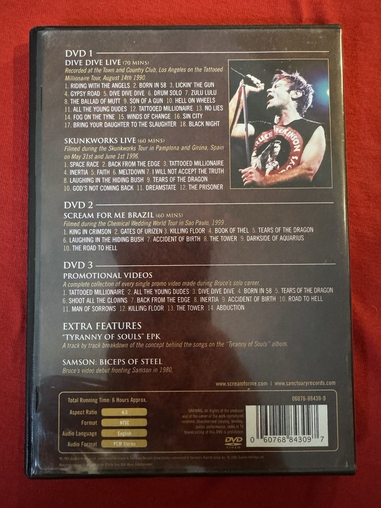 Bruce Dickinson Anthology Three Dvd Set