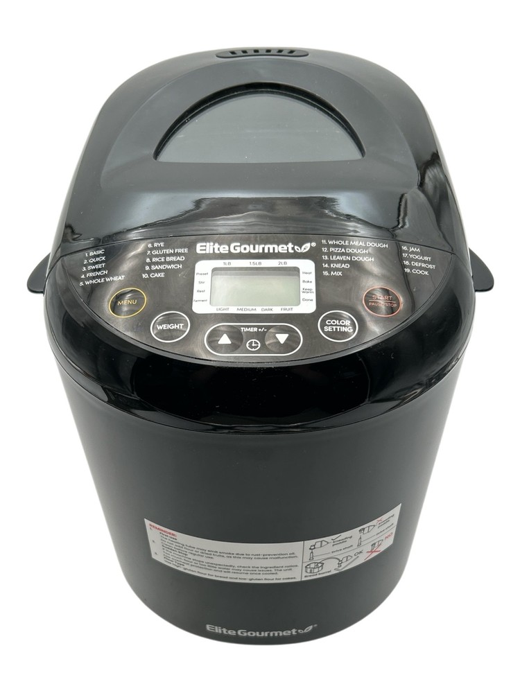 Elite Gourmet EBM8103B Bread Machine