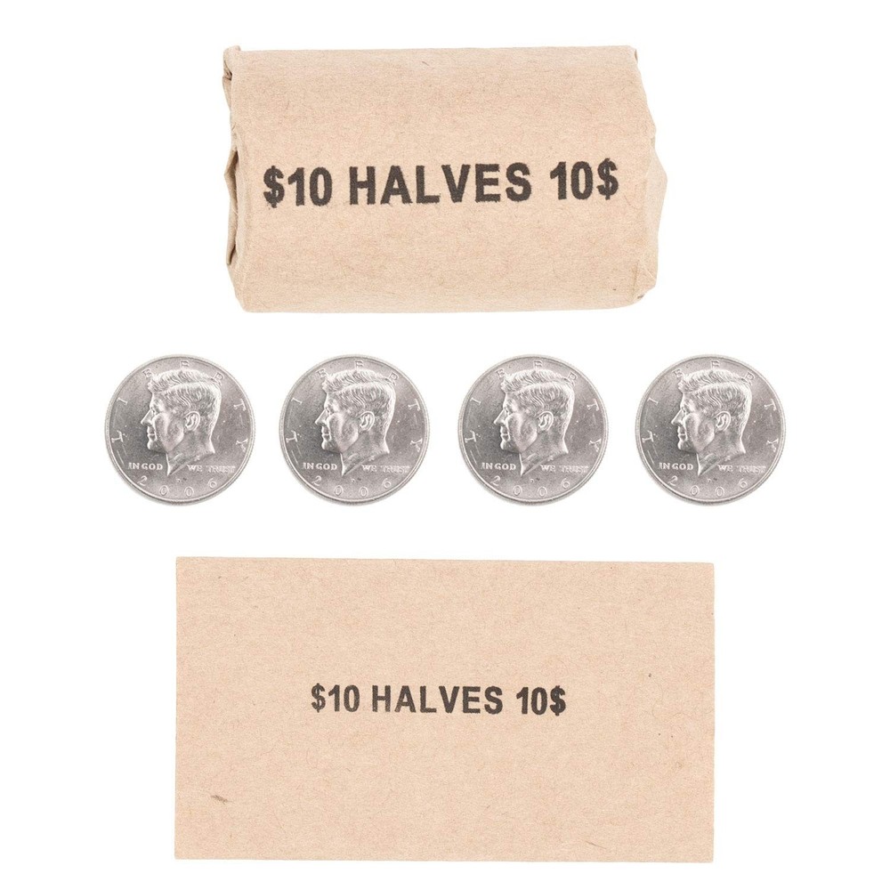 Flat Half Dollar Coin Wrappers 100 Count Solid Bundle for Coin Collecting NEW