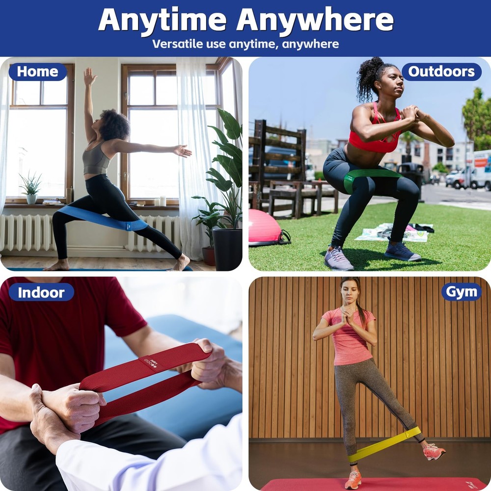 Resistance Bands for Working Out - 5 Exercise Bands Set with Workout Guide - ...