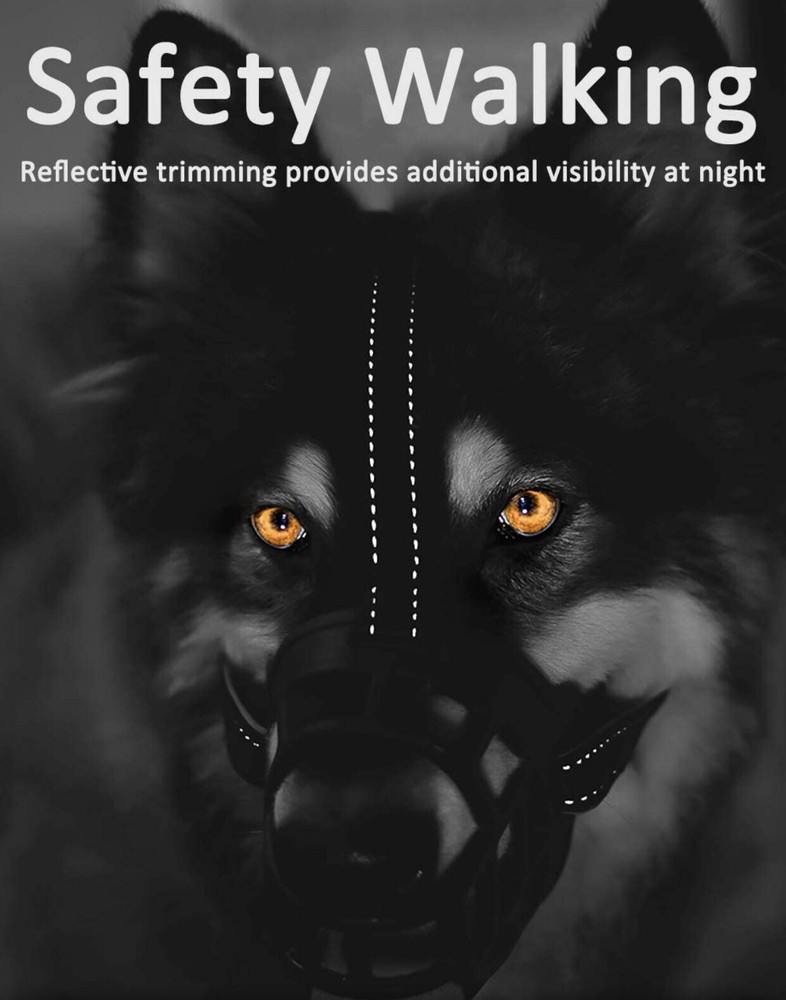 Barkless Dog Muzzle Soft Basket Silicone Prevent Biting Chewing Barking Size 2