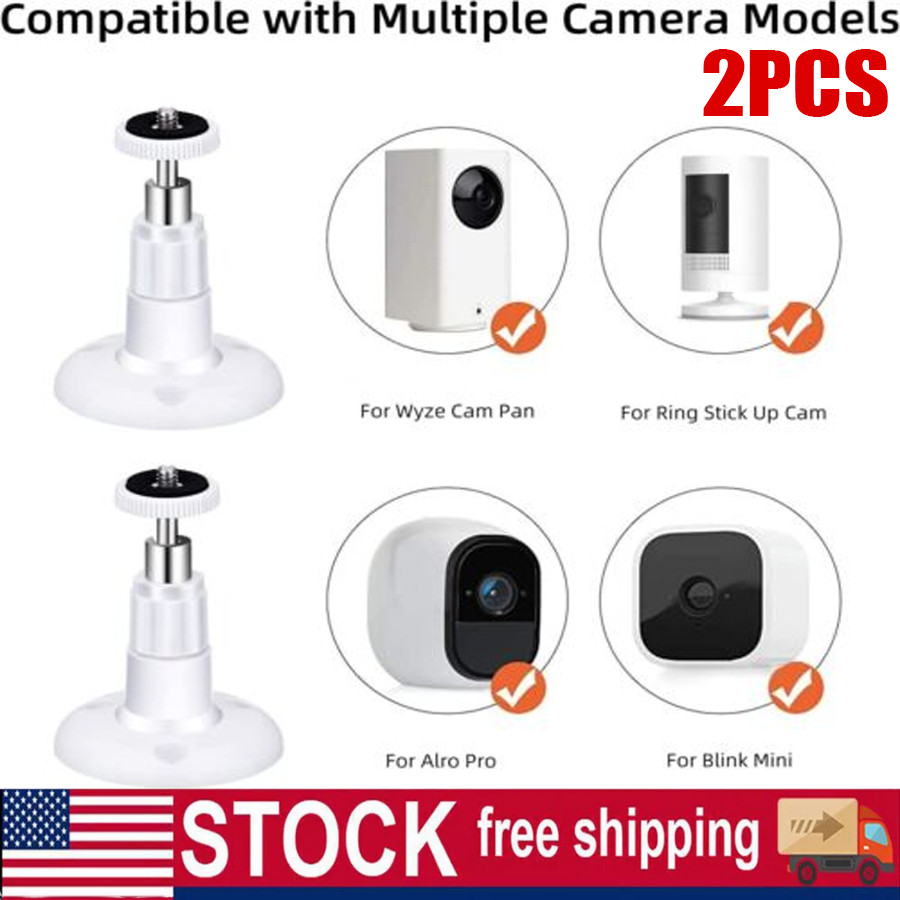 Wall Surveillance Camera Bracket, Indoor And Outdoor Rotatable Bracket (2pcs )