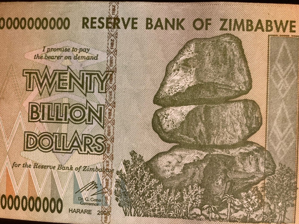 Zimbabwe 20 Billion Dollars - 2008 Circulated