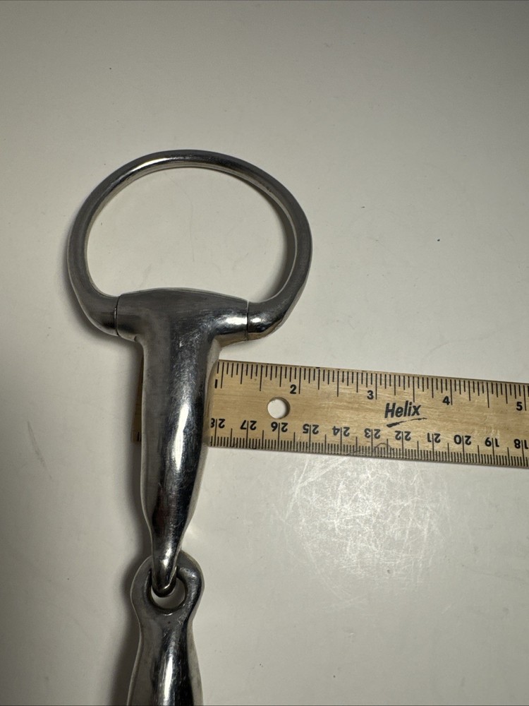 5” Hollow Aluminum Eggbutt Single Joint Snaffle, 1" thick Bars