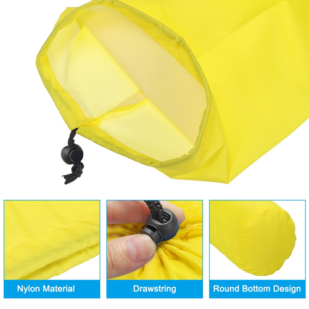 Stuff Sack, 9x16" Waterproof Outdoor Drawstring Bag for Camping, Black