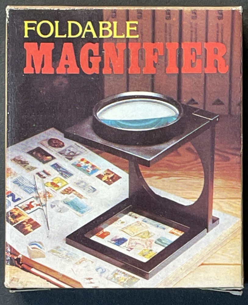 Foldable magnifier by Eagle (Hong Kong) # 5002 - great for stamps, postcards