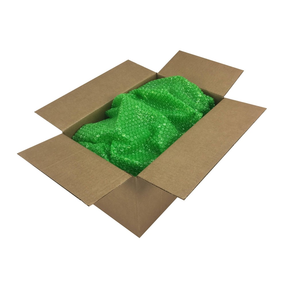 UBMOVE Small Bubble Green Wrap - 60' x 12" Wide Perforated Every 12"