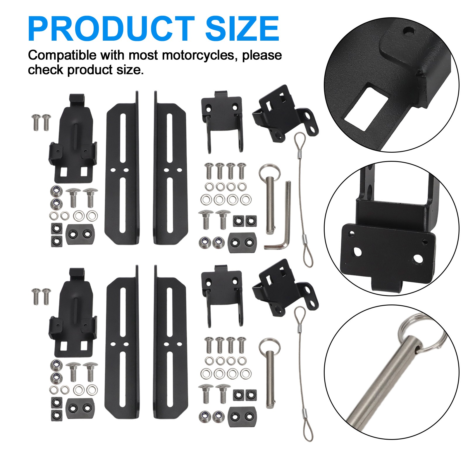 For Pelican RFMT-002-BLK Cargo Case Roof Mount Kit, Black, Gen2 BX140R BX55S 85S