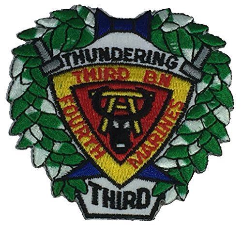 USMC THIRD 3RD BATTALION BN FOURTH 4TH MARINE DIVISION MARDIV PATCH THUNDERING