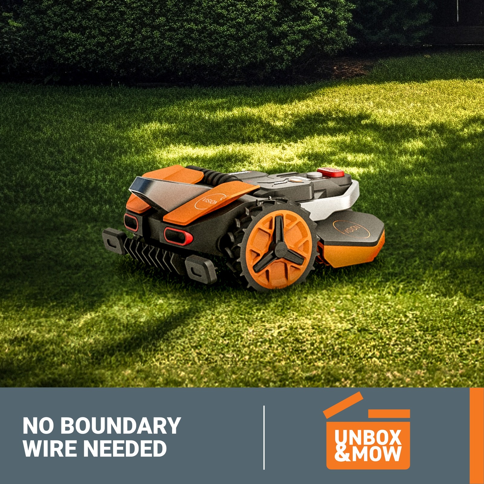Worx Landroid Vision AI 1 Acre 20V Boundaryless Robotic Lawn Mower-(WR235-AN)
