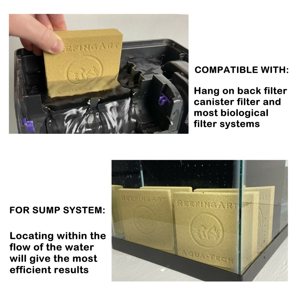 RA AquaTech Ceramic Bio Filter Media 4 Blocks NanoSpheresTech Vast Surface Area