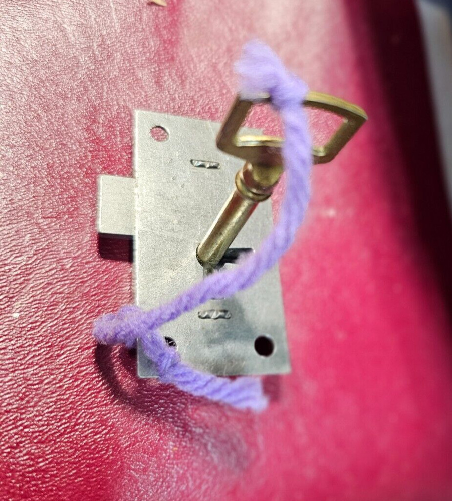 Wardrobe Door Drawer Lock Surface Mounted Yale Skeleton key N.O.S.