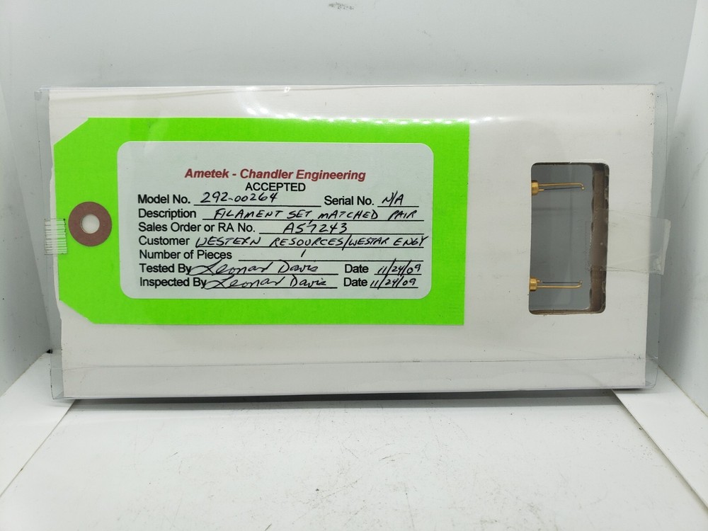 MATCHED PAIR AMETEK 292-00264 THERMISTOR FILAMENT NIB