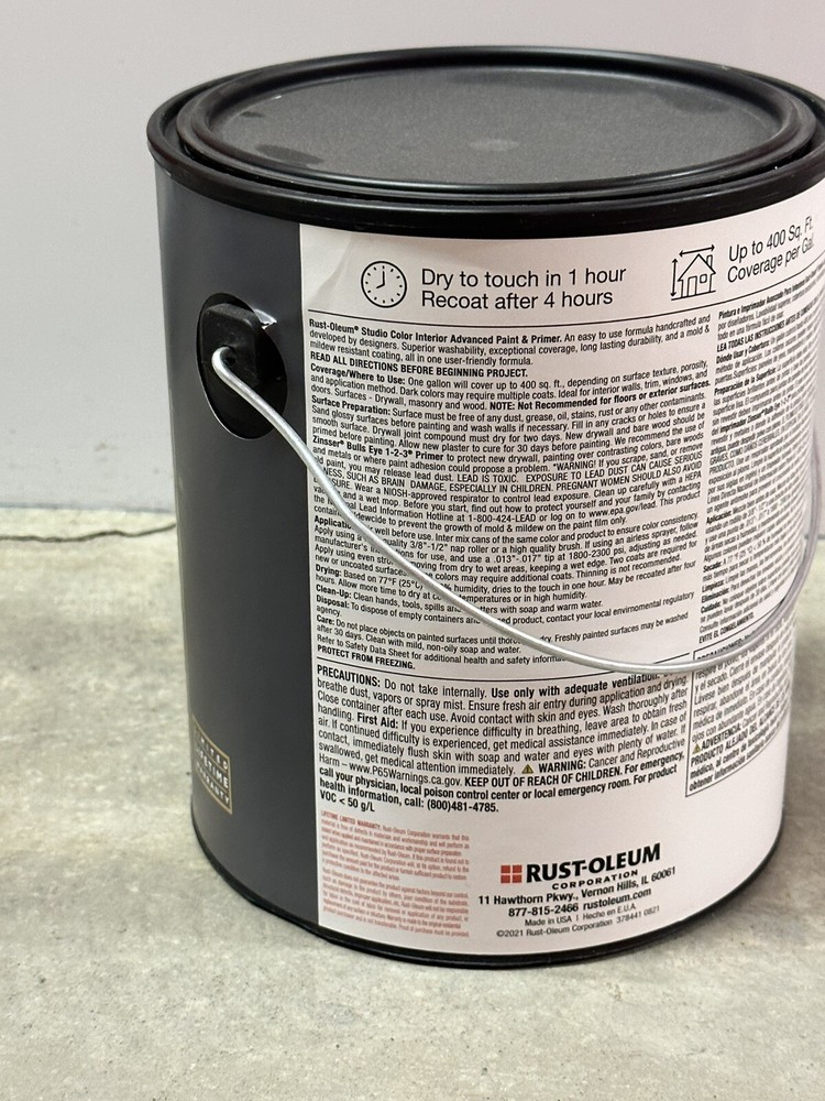 Rust-Oleum Studio Color Accent Tint Base Interior Paint Primer Eggshell