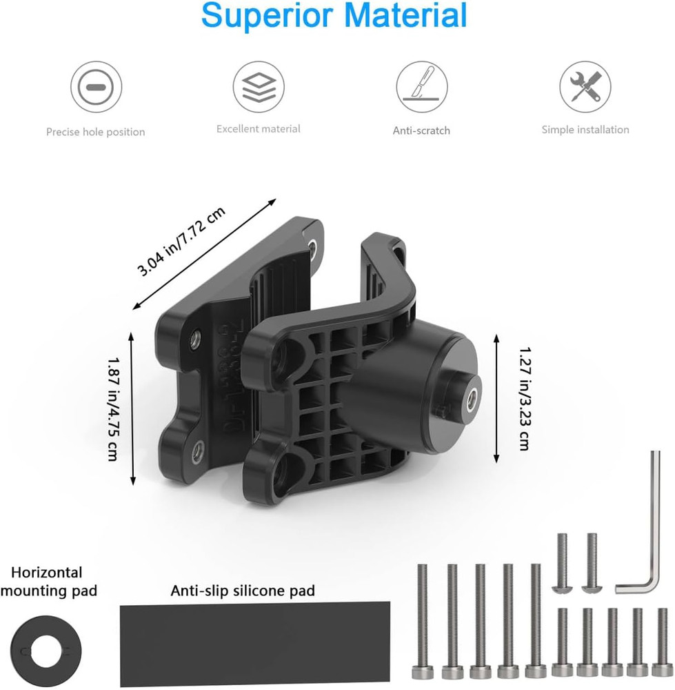 Transducer Mount Pole Mount Compatible with Lowrance Eagle Eye 9 Adjustable