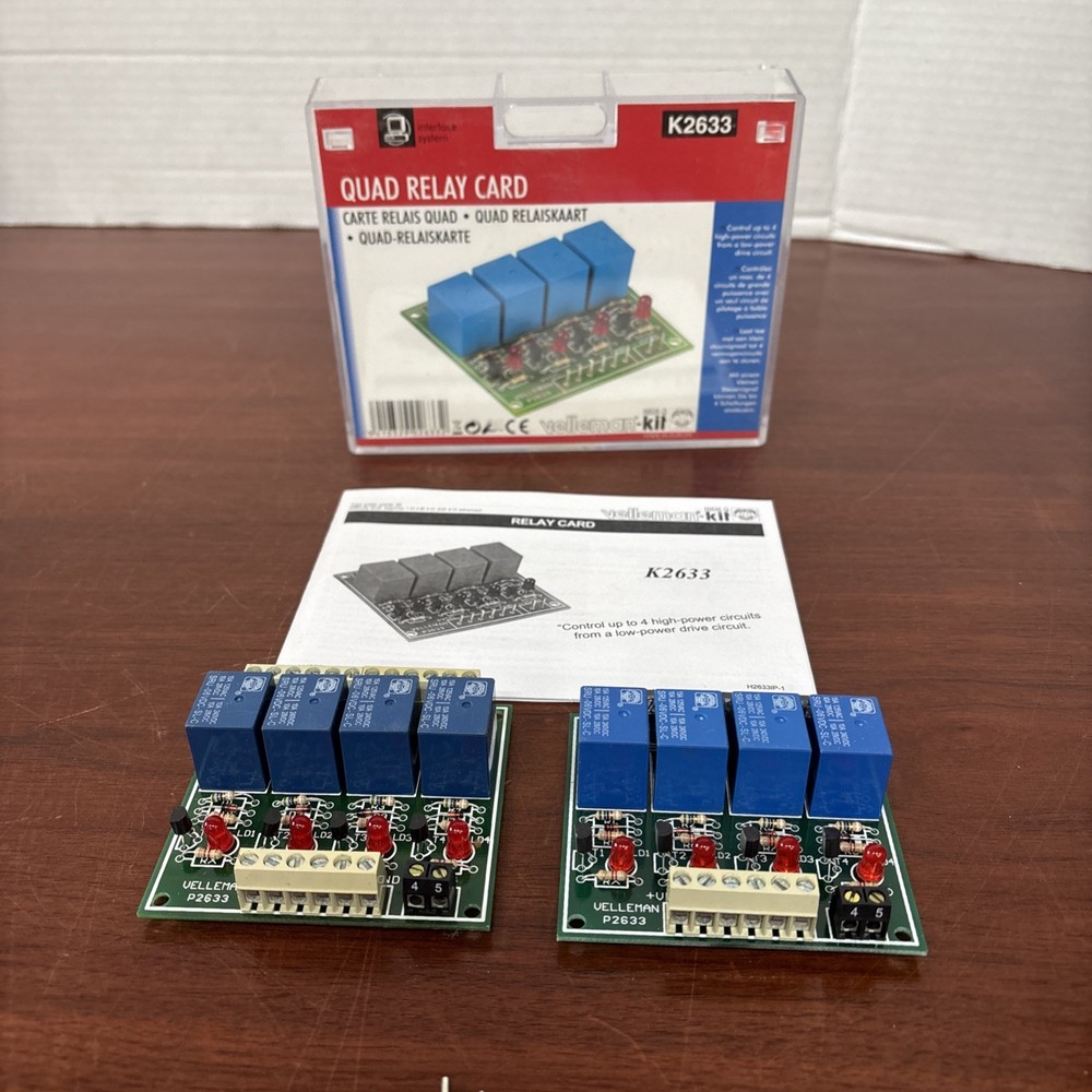 Velleman Kit Quad Relay Cards K2633***Untested