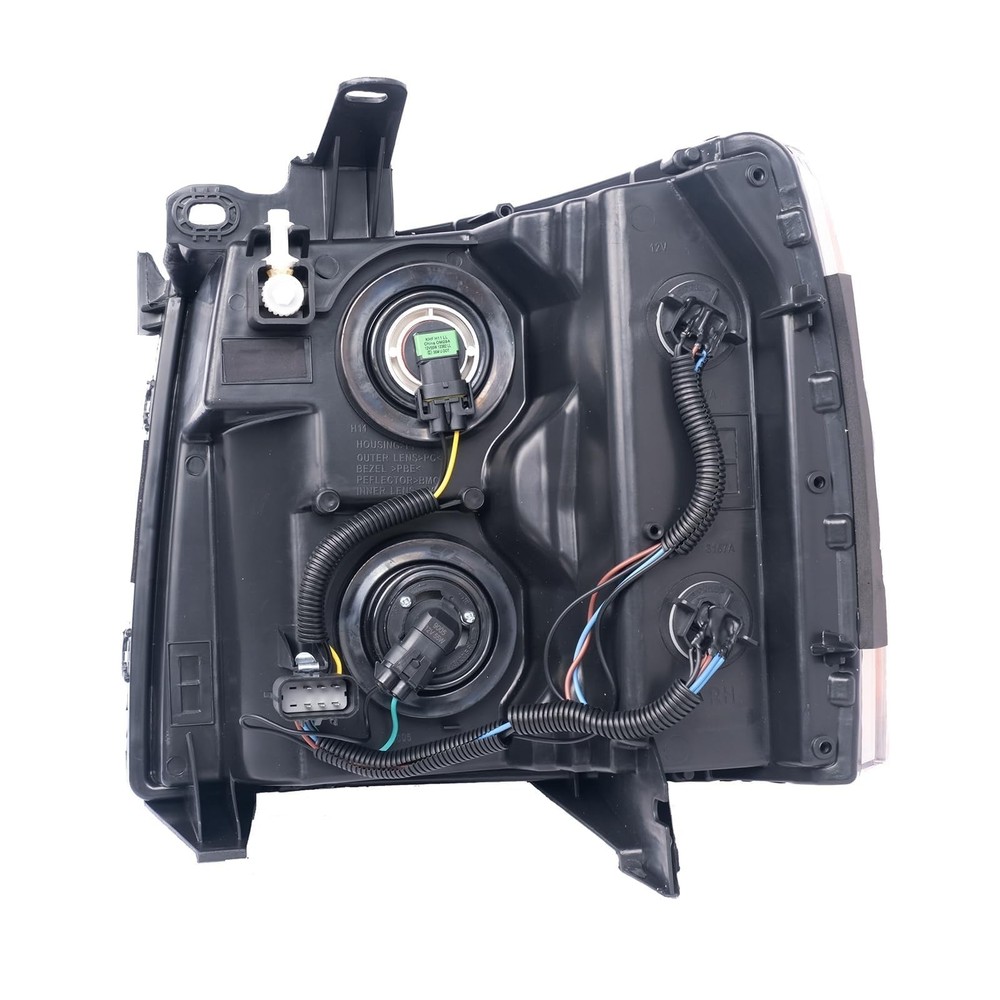 Headlights with Bulb & Wiring Harness compatible with 2007-13 Chevy Silverado...