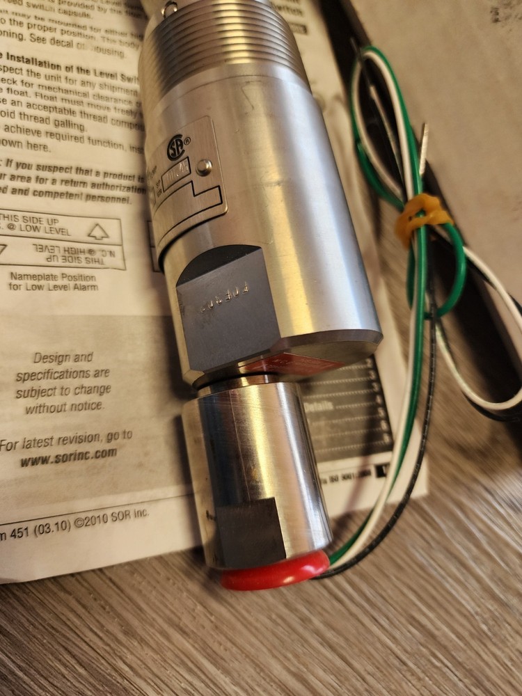 SOR Level Switch 1510B-G5A-C-W9-ES-CSCV Float Level Switch 110v
