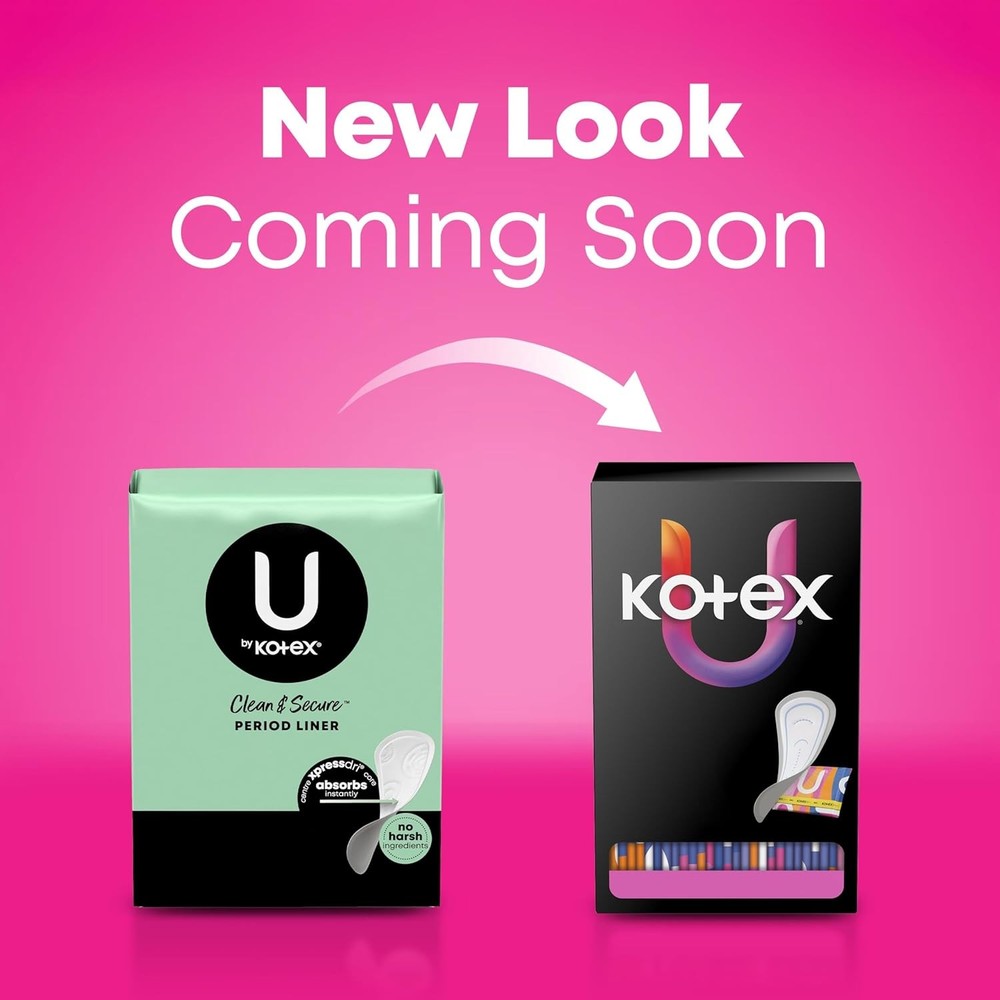 U by Kotex Panty Liners, Clean & Secure, Light Absorbency, Extra Coverage