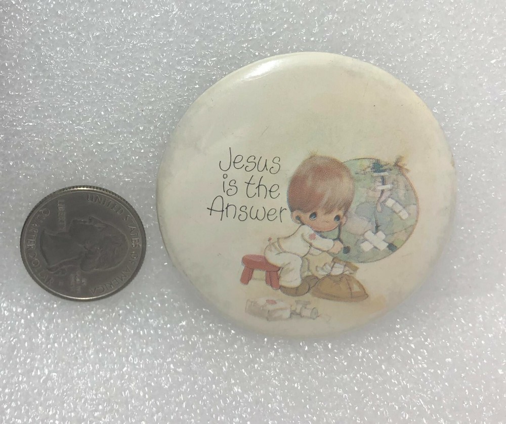 Jesus Is The Answer Button Pin