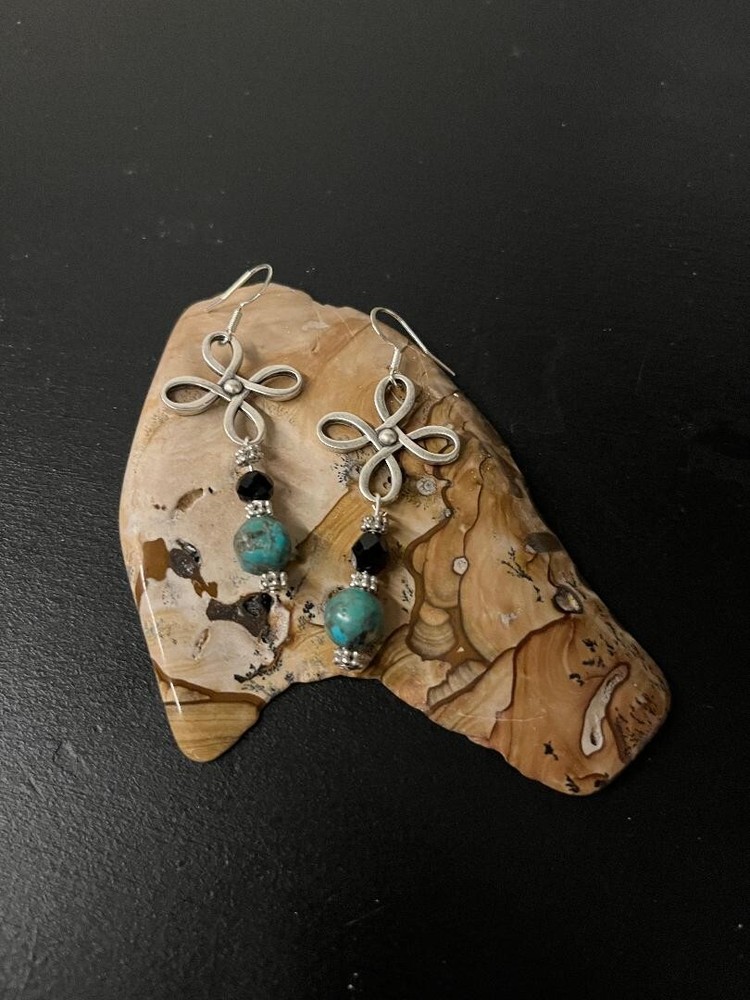 Pretty, handmade earrings with beads