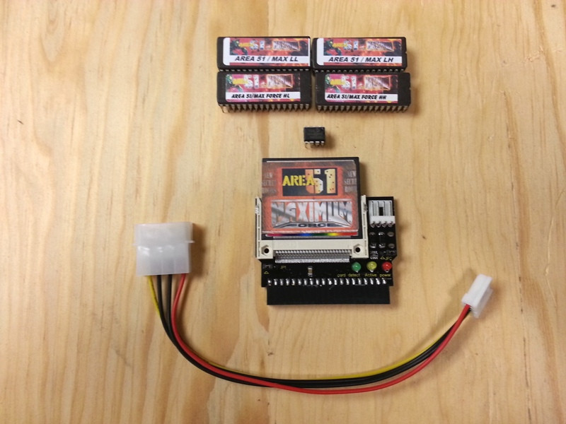 AREA 51 MAXIMUM FORCE NEW COMPACT FLASH UPGRADE KIT SINGLE PCB