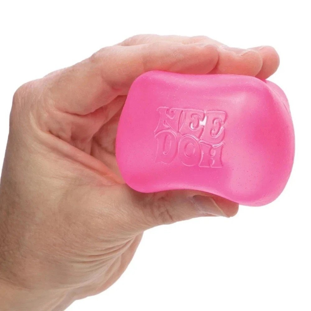 Nee Doh Nice Cube - Super Solid Squish! (Pink) - Brand New