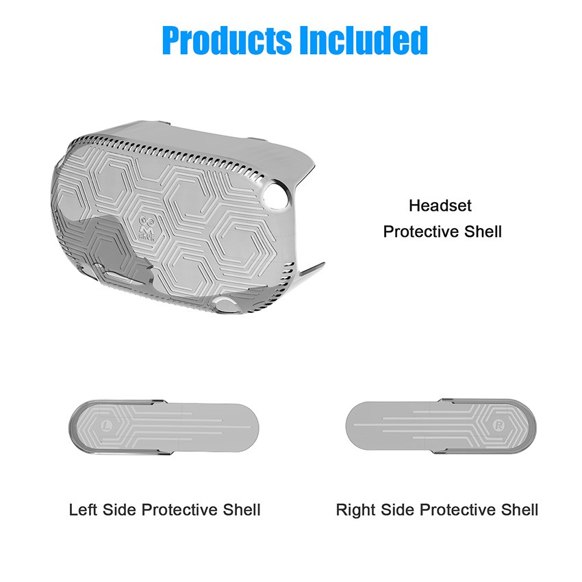 VR Headset Plastic Front Case Outer Cover + Side Protective Shell for Quest 2