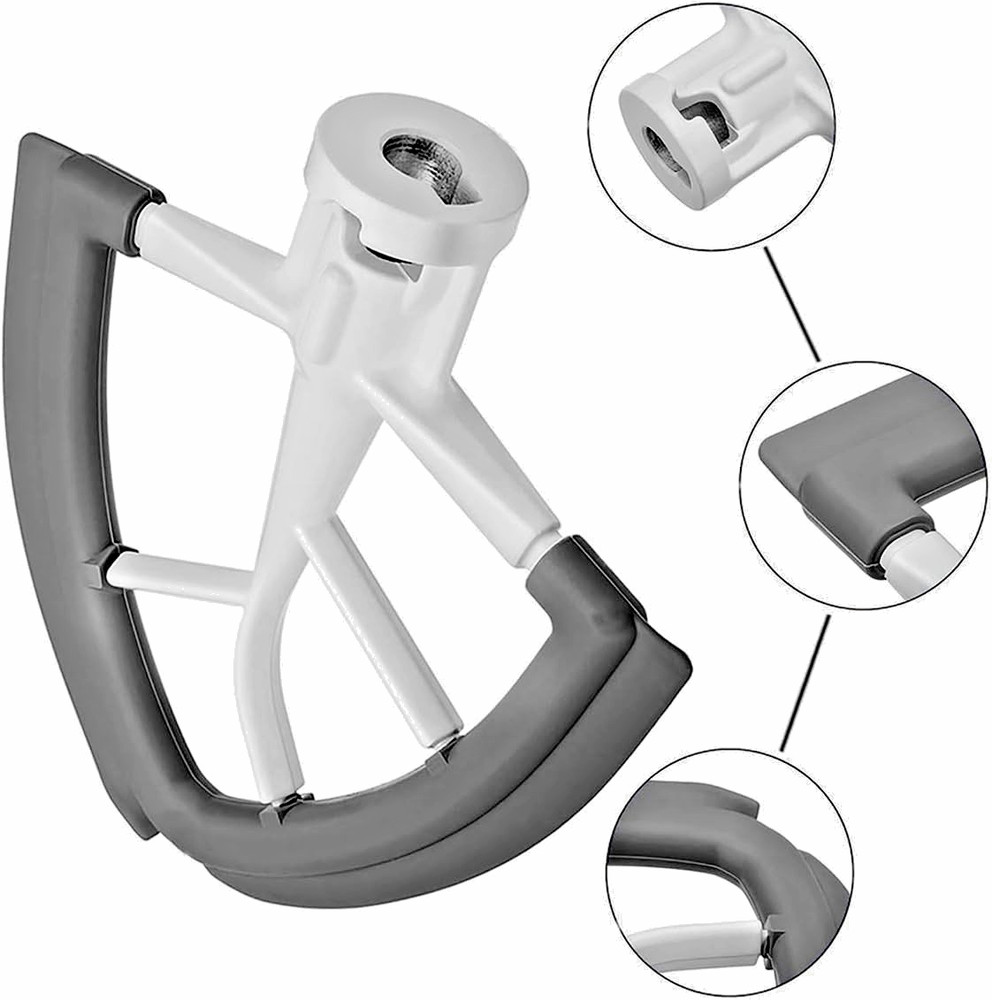 4.5/5 Quart Flex Edge Beater for KitchenAid Mixer Flat Paddle Attachments