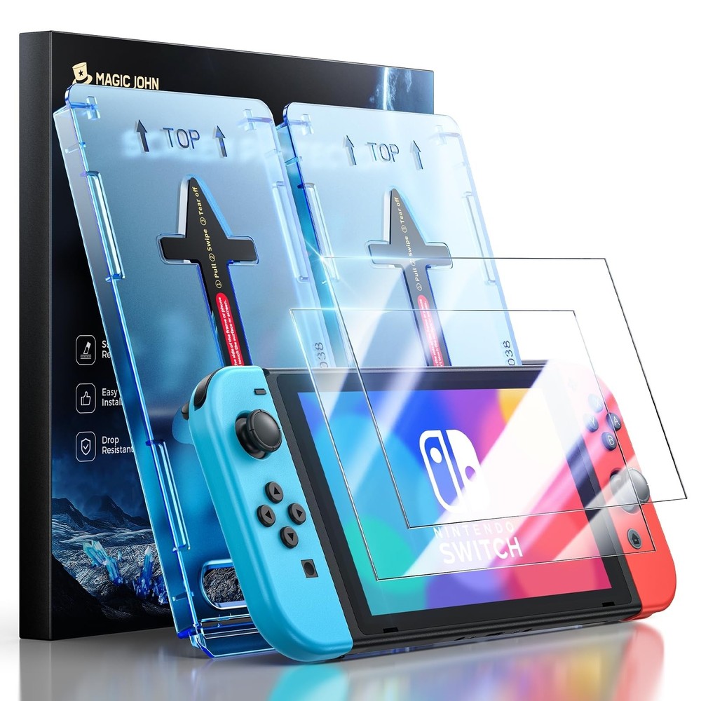 Nintendo Switch OLED Screen Protector 7" - Blue Light Filter, HD Clear, 9H Tempe