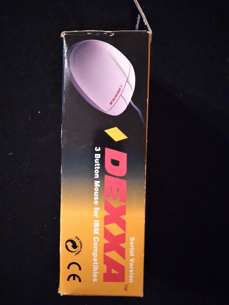 Vintage DEXXA MOUSE 3 button for IBM compatible M-SAP49 Serial Version OPEN BOX