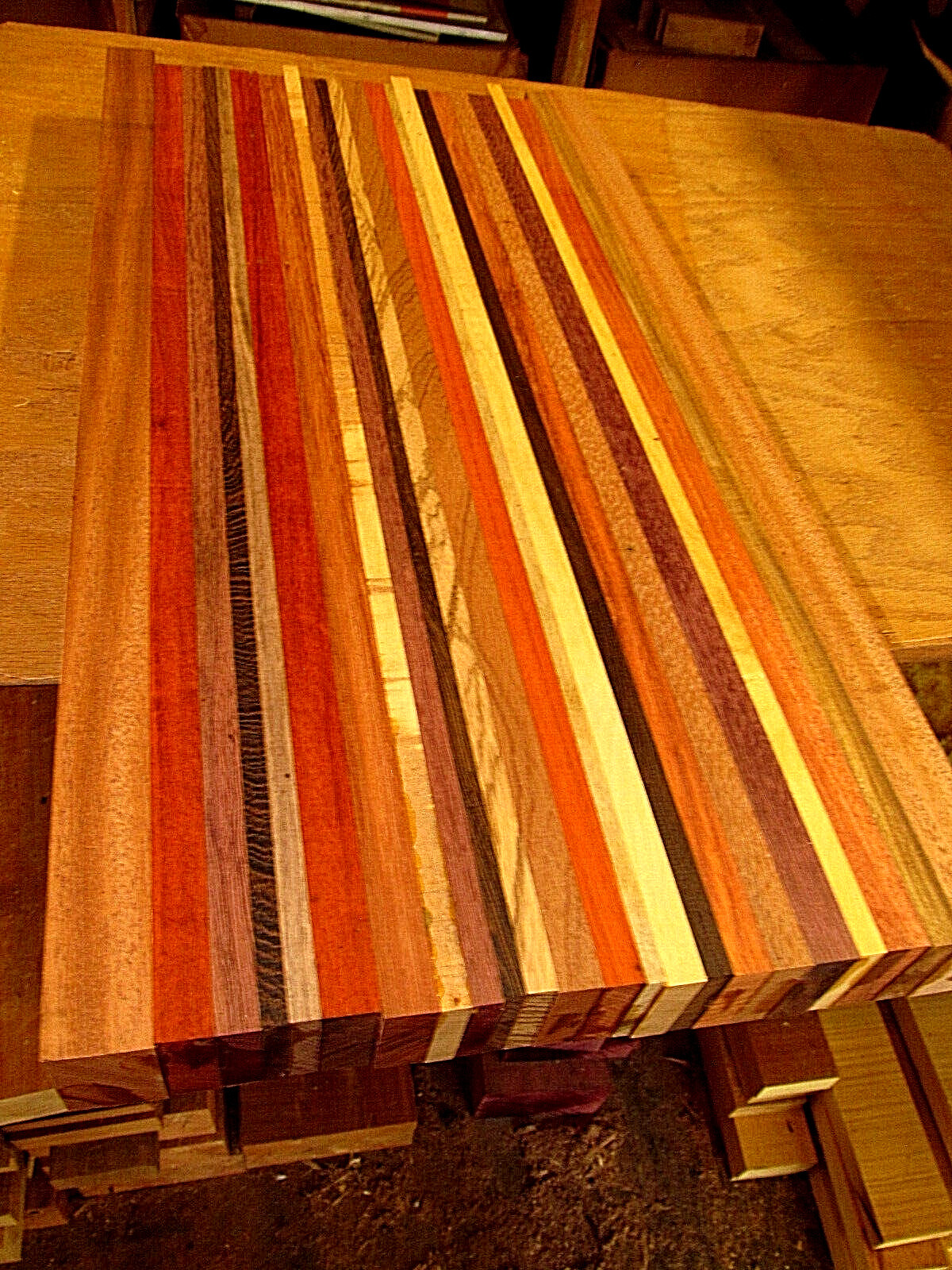 15 COLORFUL PIECES MIXED EXOTIC DOMESTIC SPECIES CUTTING BOARD WOOD LUMBER ~24"