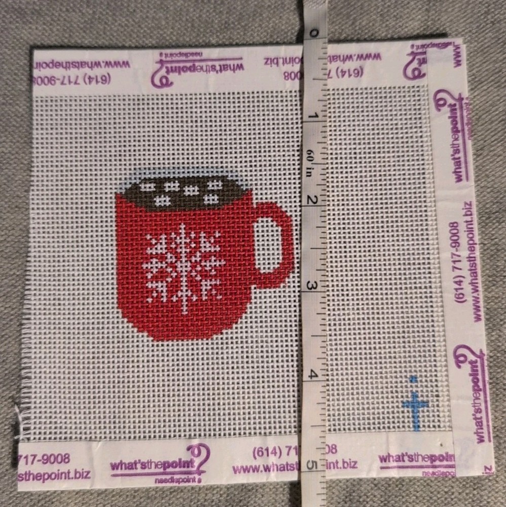 Mug Of Cocoa Needlepoint Canvas 5"x5"