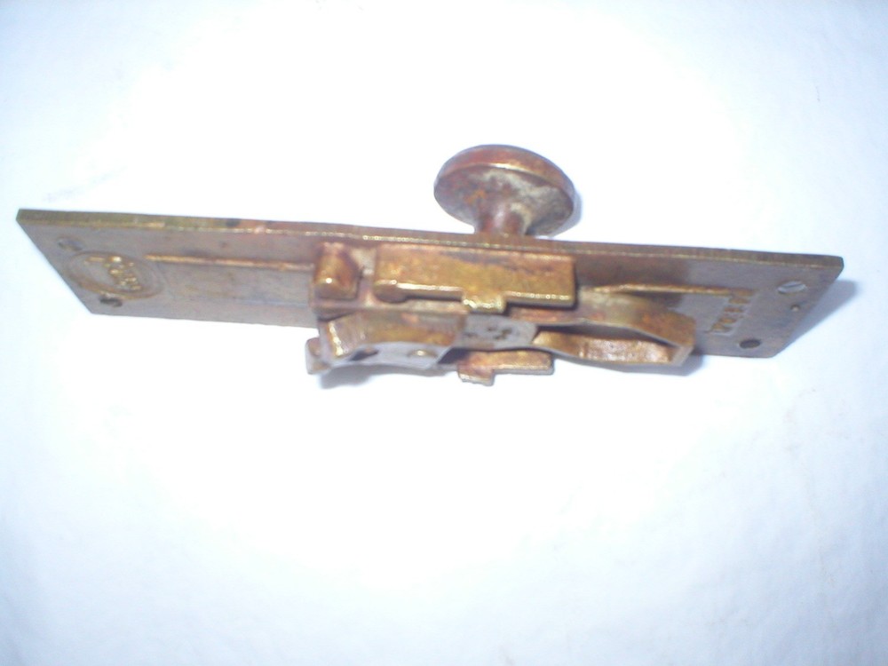 Antique RHC Solid Brass Slide Latch Part