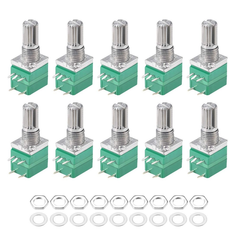 uxcell Potentiometer with Switch B10K Ohm Variable Resistors Single 10K-10pcs