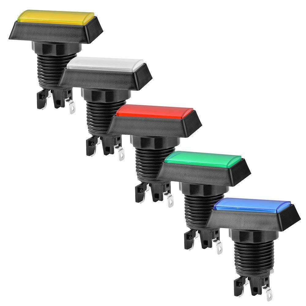 LED Arcade Buttons Rectangle with Microswitch 50mm*33mm Push illuminated Machine