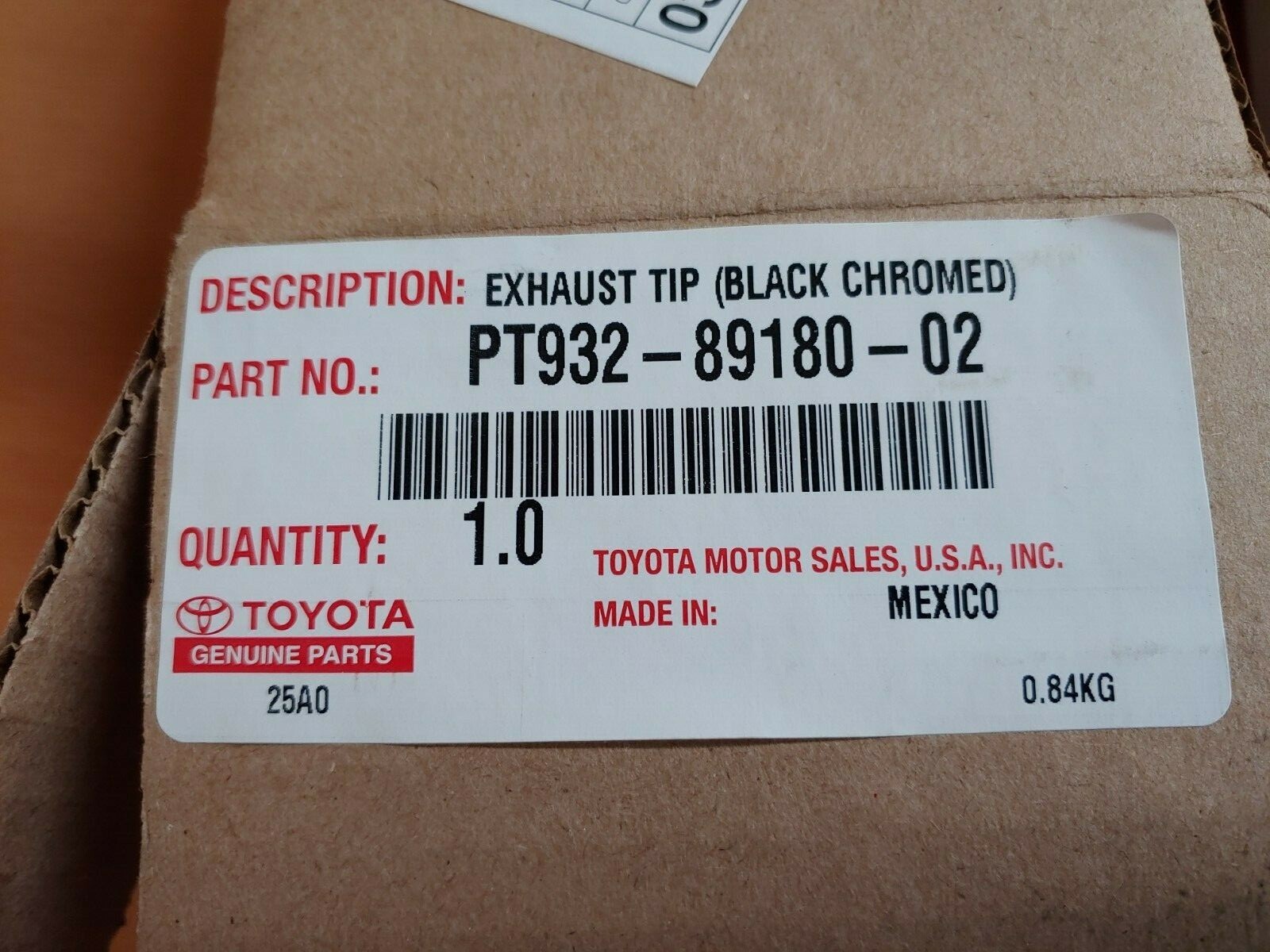 🔥 Toyota 4RUNNER Exhaust Tip Black Chrome Fits 4Runner 2010 2023 PT932-89180-02