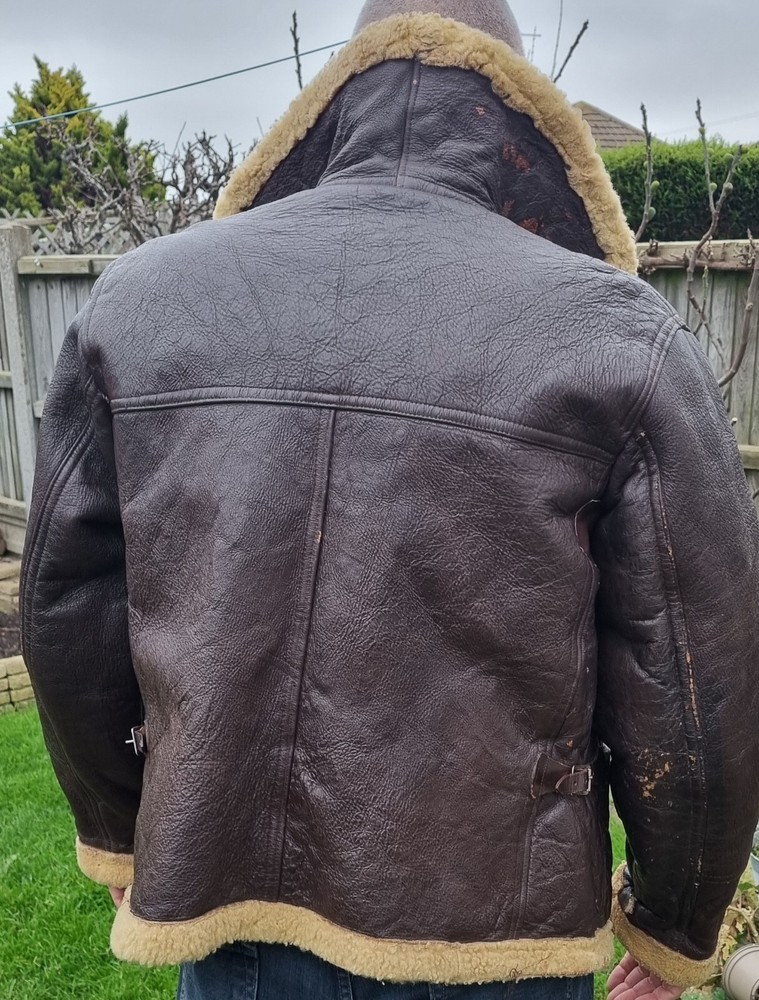 WW2 Original Flying Jacket Shearling Sheepskin Leather