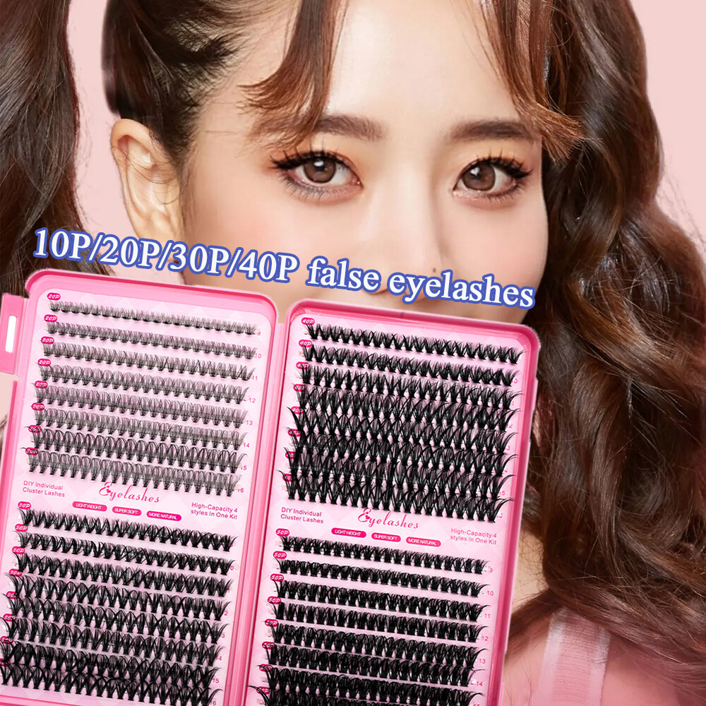 Individual Lashes Segmented Lash Extension Girl 32 Rows Clusters Eyelash Makeu❥