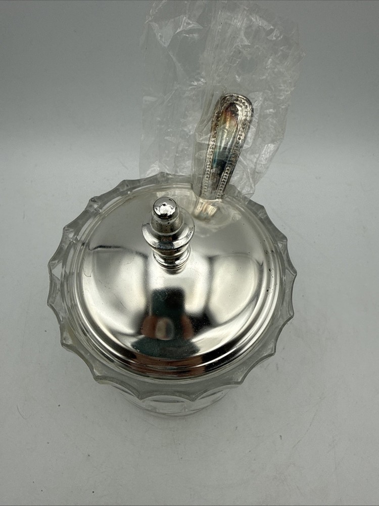 Vintage Godinger Lidded Sugar Jar With Spoon