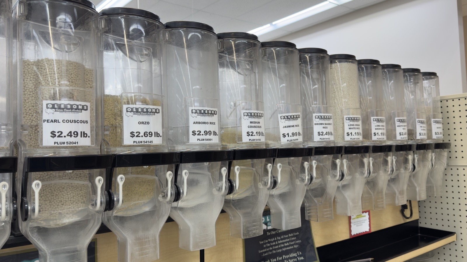 Trade Fixtures Radeus Model 618 / 624 4 Gravity Bin Dispenser 5 Gallon 6 x 18