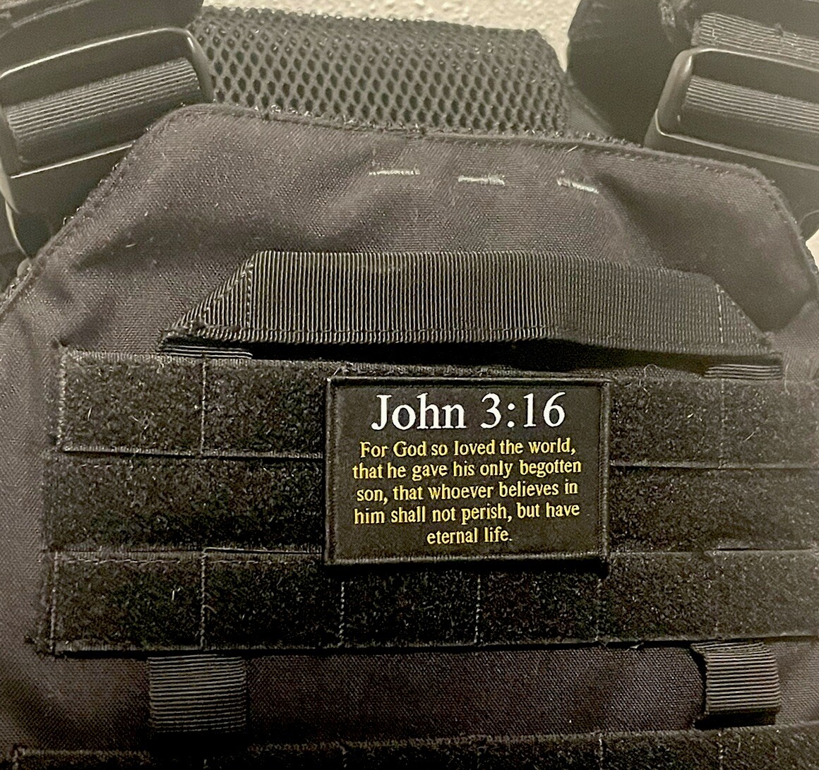 John 3:16 Religious Christian Catholic Tactical Morale Hook And Loop Patch