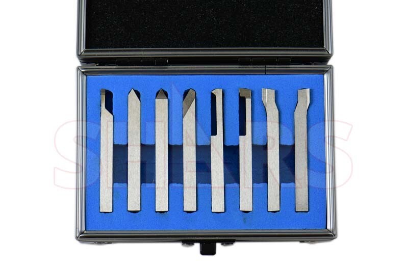 Shars 1/4" Shank 8 PCS Solid HSS Turning Grooving Threading Tool Bit Set New ^{