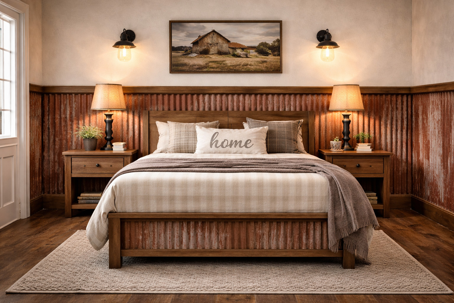 (30 sq.ft.) 5 pcs 3' x 2'  RECLAIMED CORRUGATED METAL SHEETS BARN ROOFING TIN