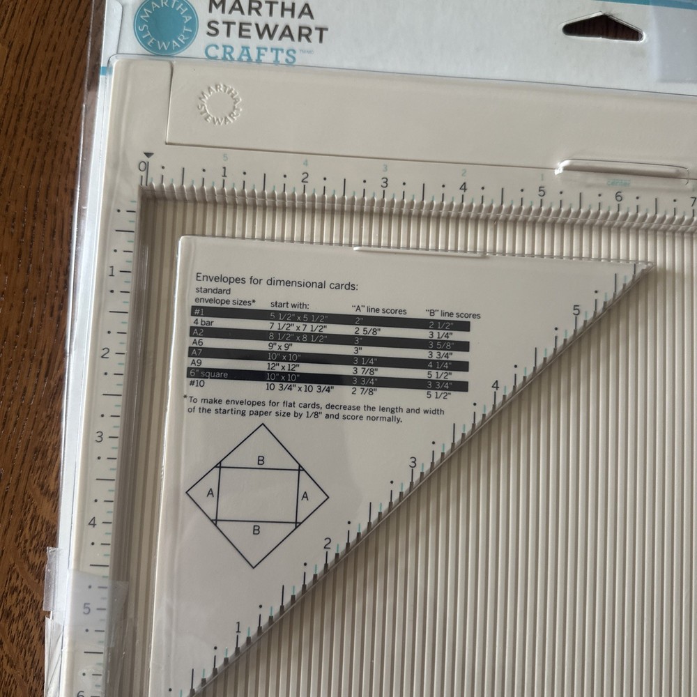 Martha Stewart 12"x12" Scoring Score Board Tool Opened missing bone Folder