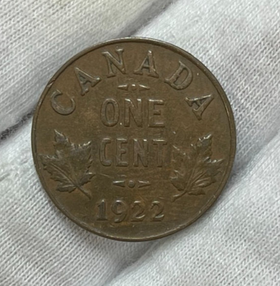 1922 Canada Small Cent Key Date Coin